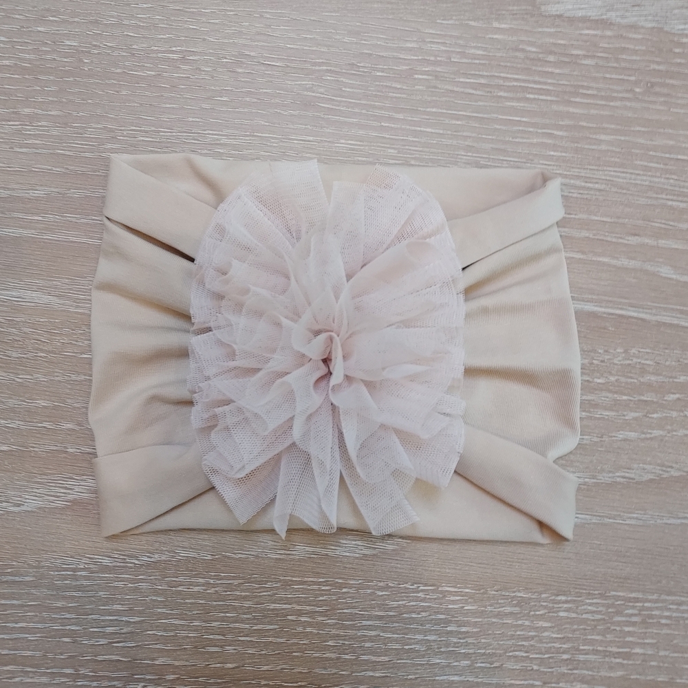Handmade Elegant Cream Hairband for Kids